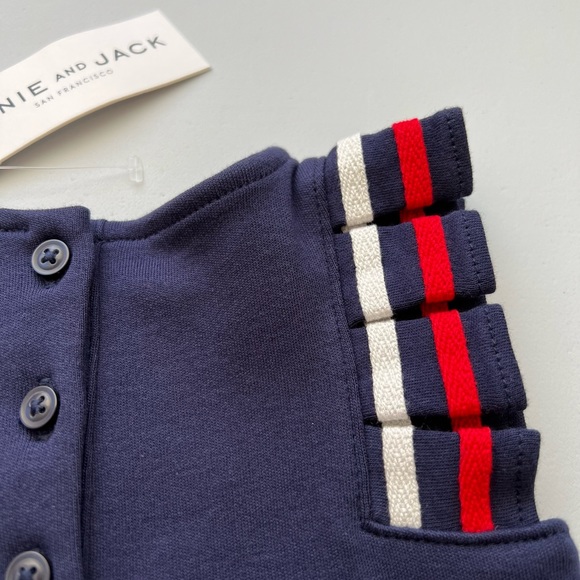 NWT JANIE AND JACK pleated sleeve top size 6-12 months - Picture 6 of 9